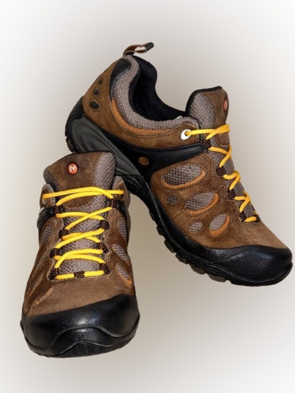🥾⛰️ MERRELL Chameleon Evo Gore-Tex Vibram Hiking Shoes | Brown Orange Men’s 8